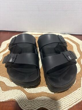 Birkenstock Black Two-Strap Slide Sandals